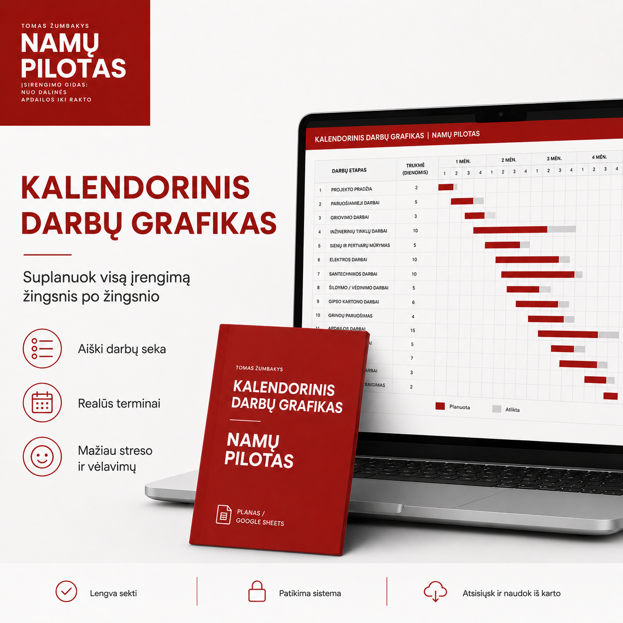 KALENDORINIS DARBŲ GRAFIKAS