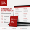 ĮSIRENGIMO STARTO CHECKLIST (70+ punktų)